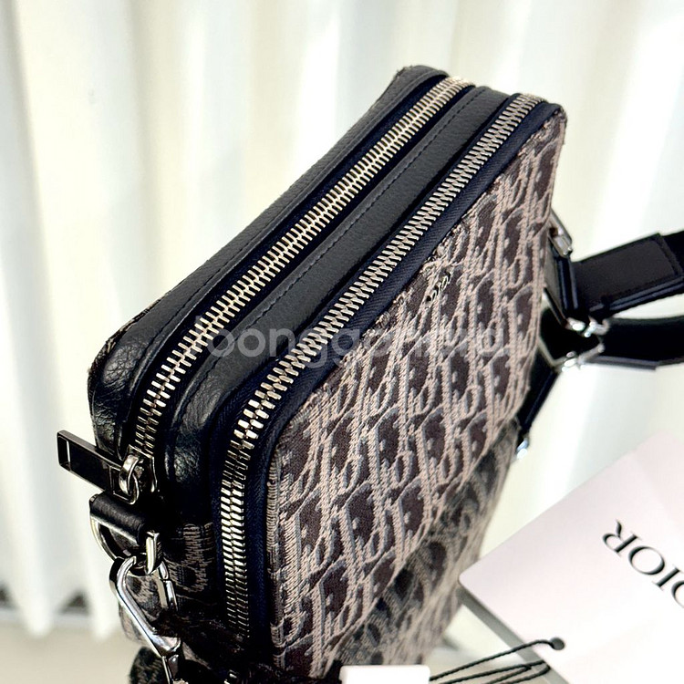 디올 오블리크 루테늄 투웨이 스트랩 파우치 메신저백--6