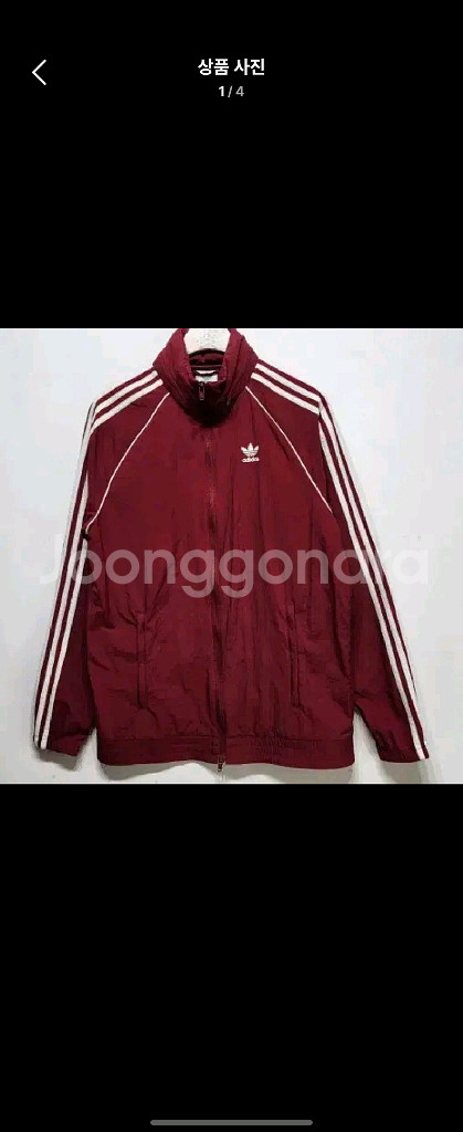 아디다스 버건디 바람막이 (슈퍼스타 윈드브레이커)--0