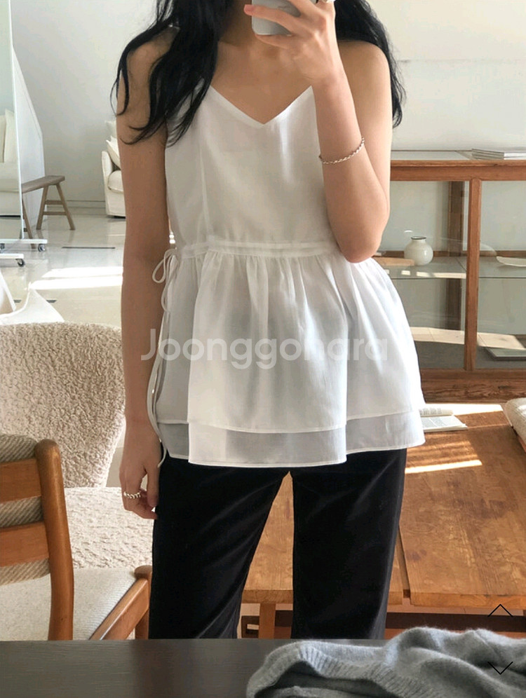 킨다베이지 블라우스--0