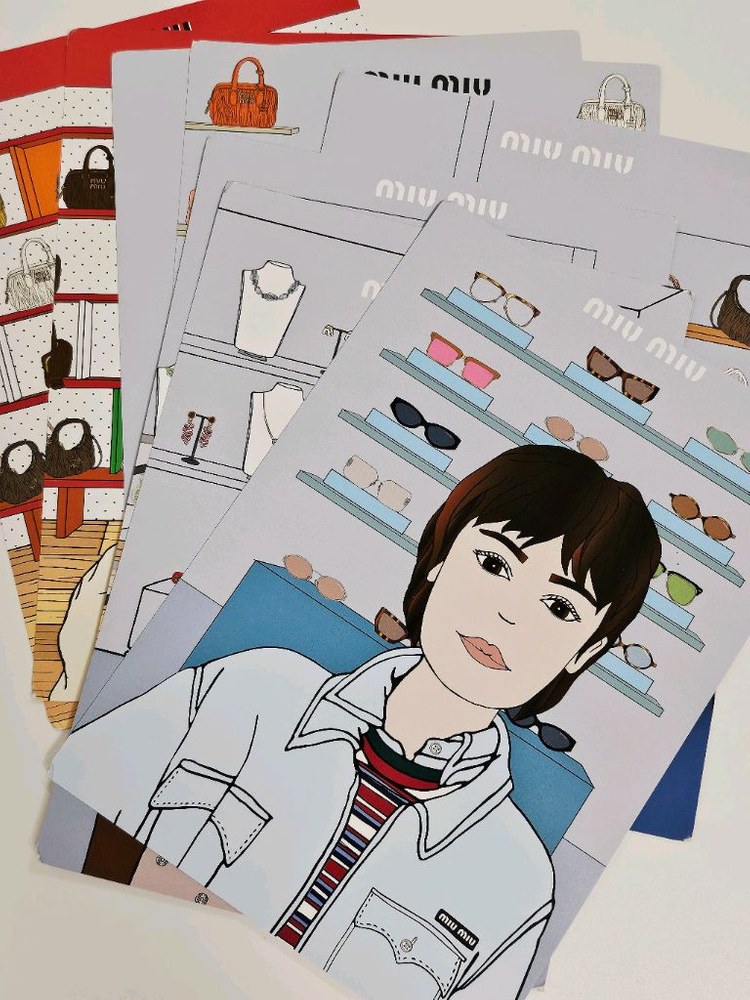 [MIU MIU] 정품 옷입히기 놀이 스티커 세트 + How to Wear Book / 새상품 이미지