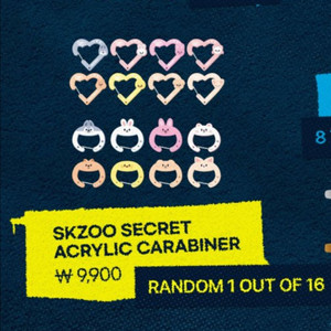 스키즈 스키주 앙콘 엠디 아크릴 카라비너 랜덤 분철 원