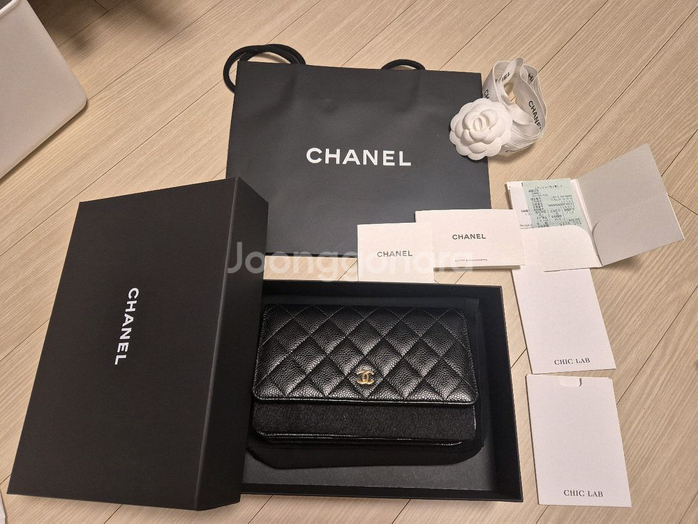 샤넬 woc 클래식 금장 체인백 캐비어 샤넬백--0