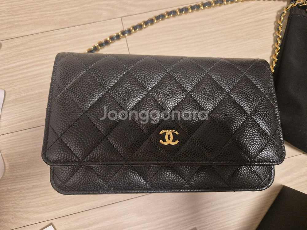 샤넬 woc 클래식 금장 체인백 캐비어 샤넬백--1