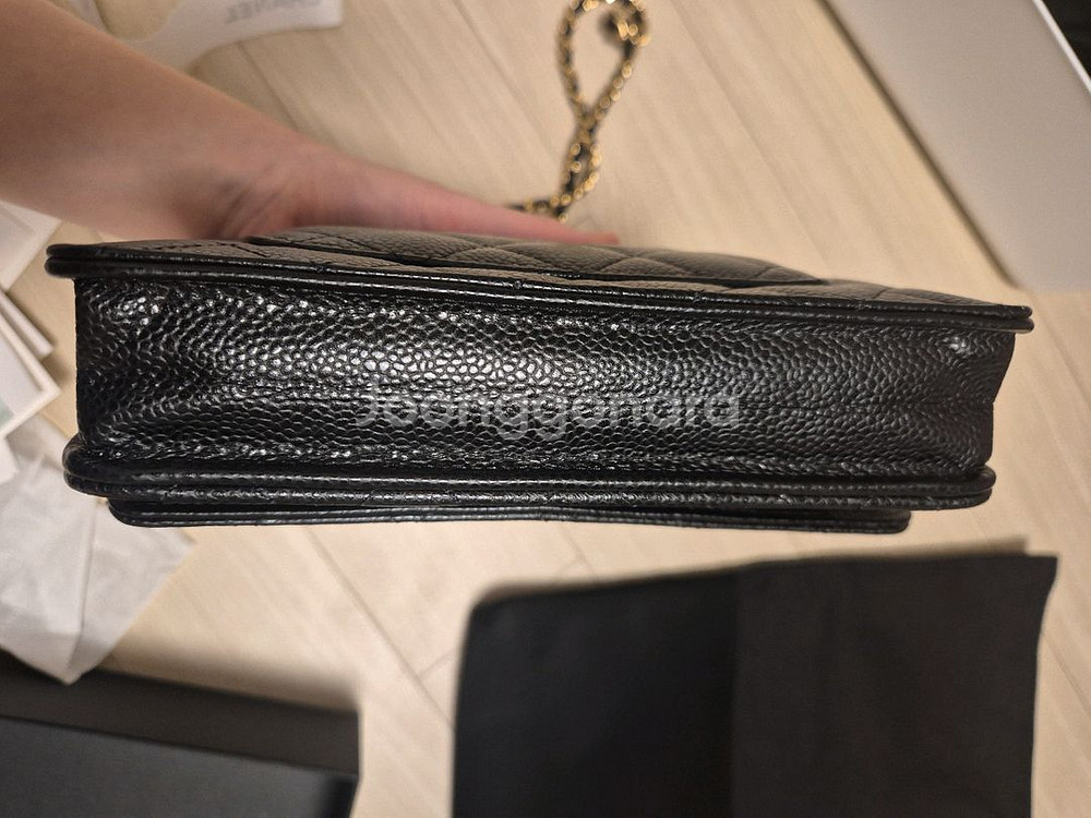 샤넬 woc 클래식 금장 체인백 캐비어 샤넬백--5