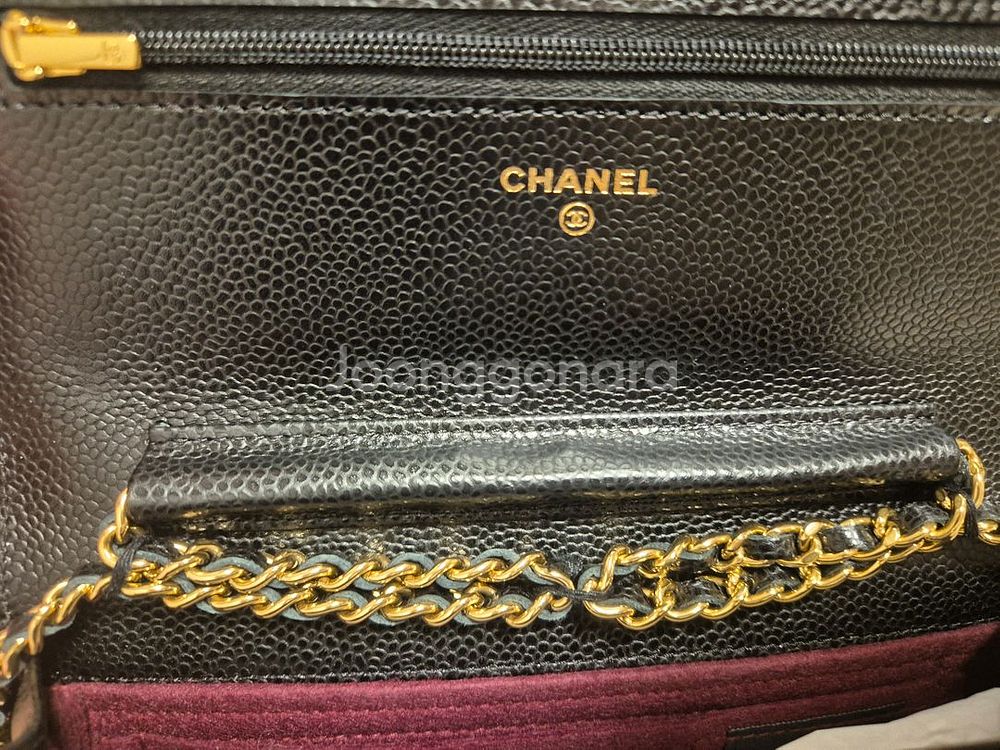 샤넬 woc 클래식 금장 체인백 캐비어 샤넬백--7
