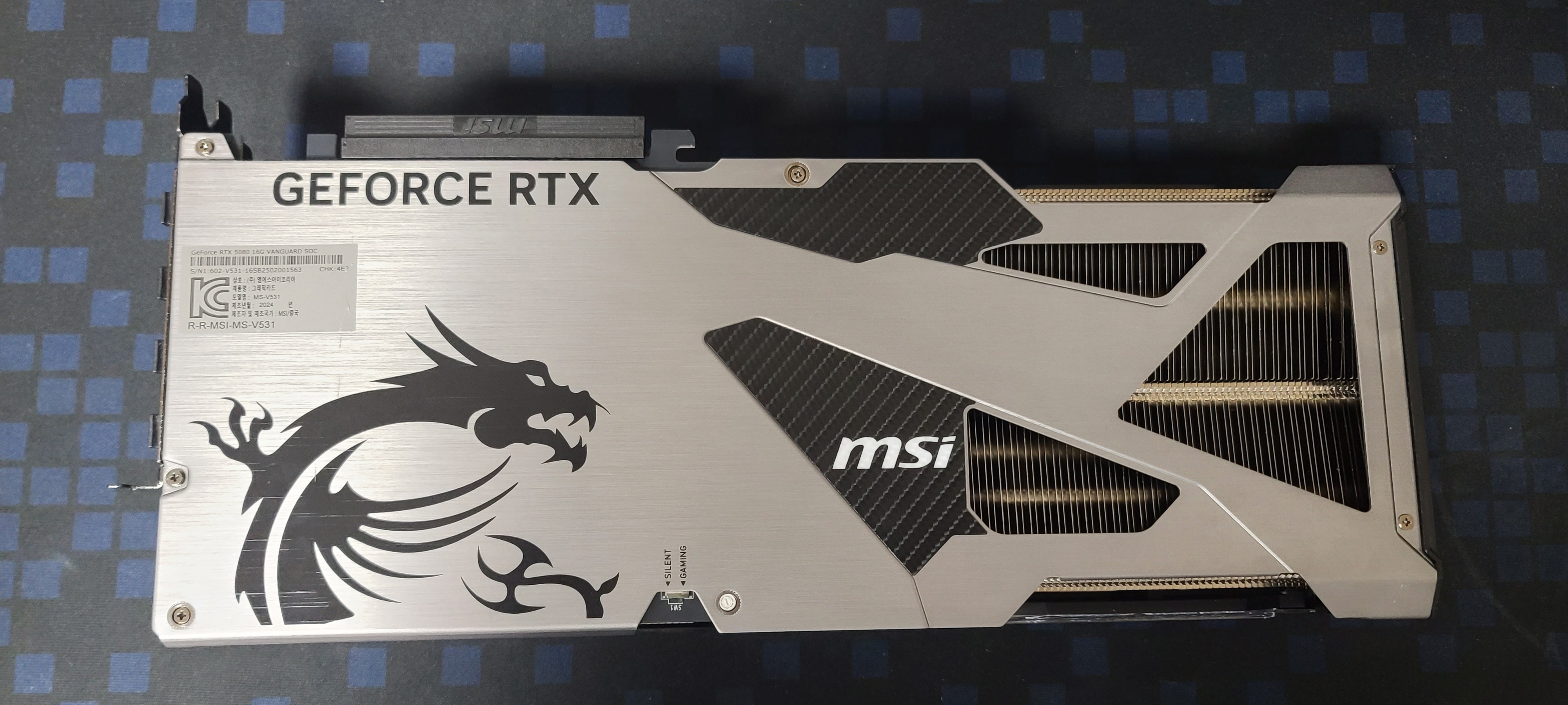 RTX 5080 뱅가드 풀박스 판매합니다.--3