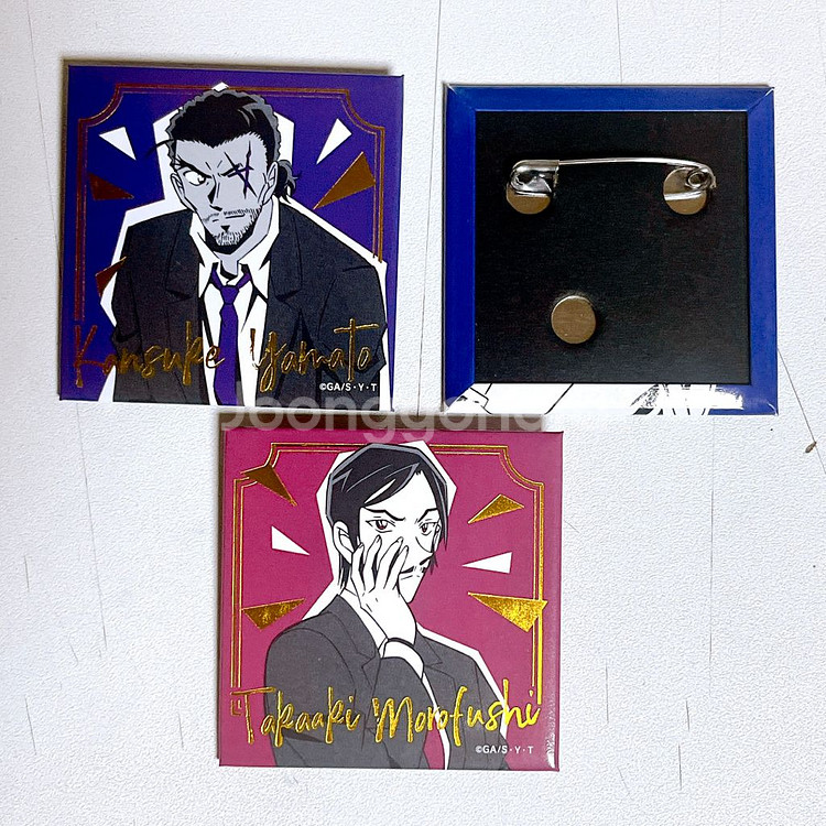 명탐정코난 나가노조 사각 캔뱃지 3종 세트--1