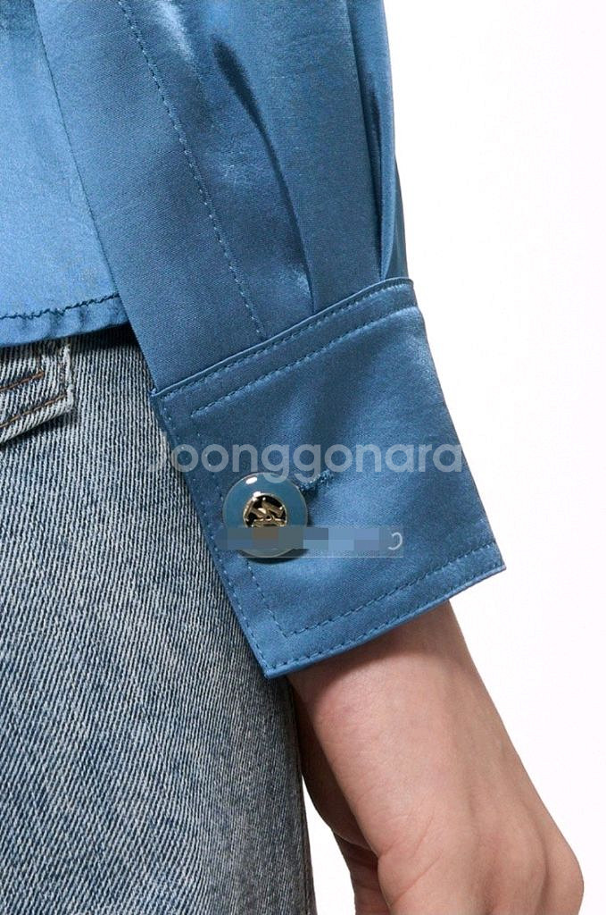 한섬 타임 오픈 칼라 포켓 셔츠--3