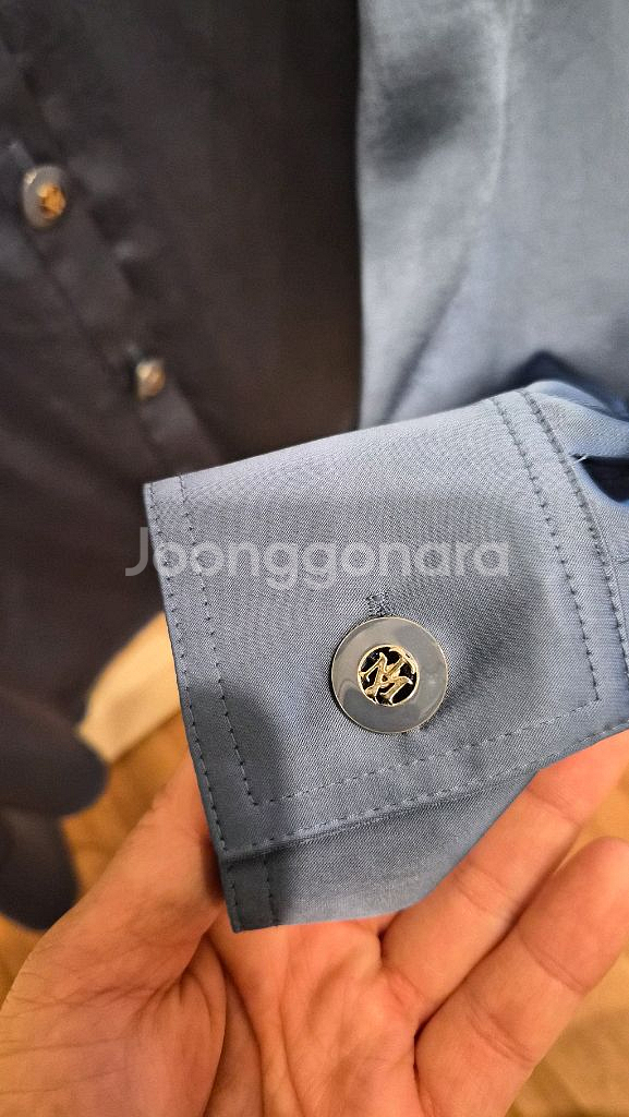 한섬 타임 오픈 칼라 포켓 셔츠--9