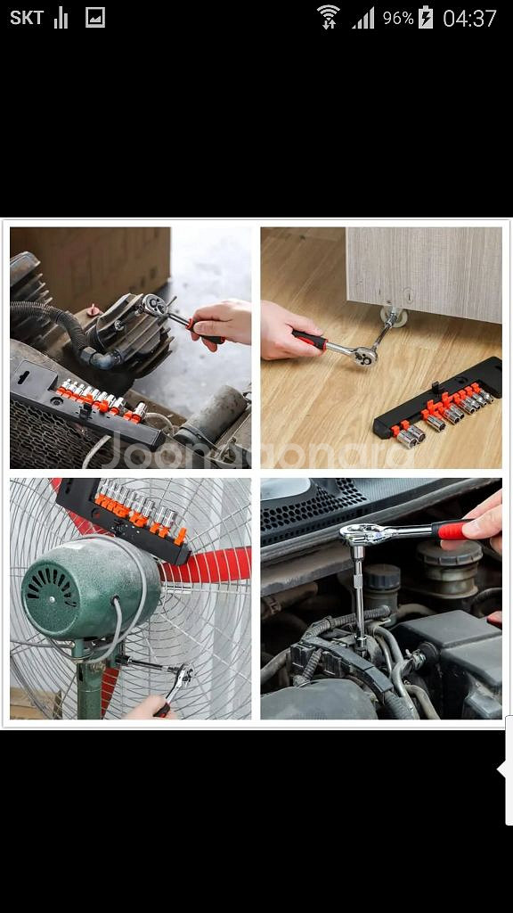 렌치 12세트 소켓 깔깔이 복스알 1/2 임팩 오토바이--4