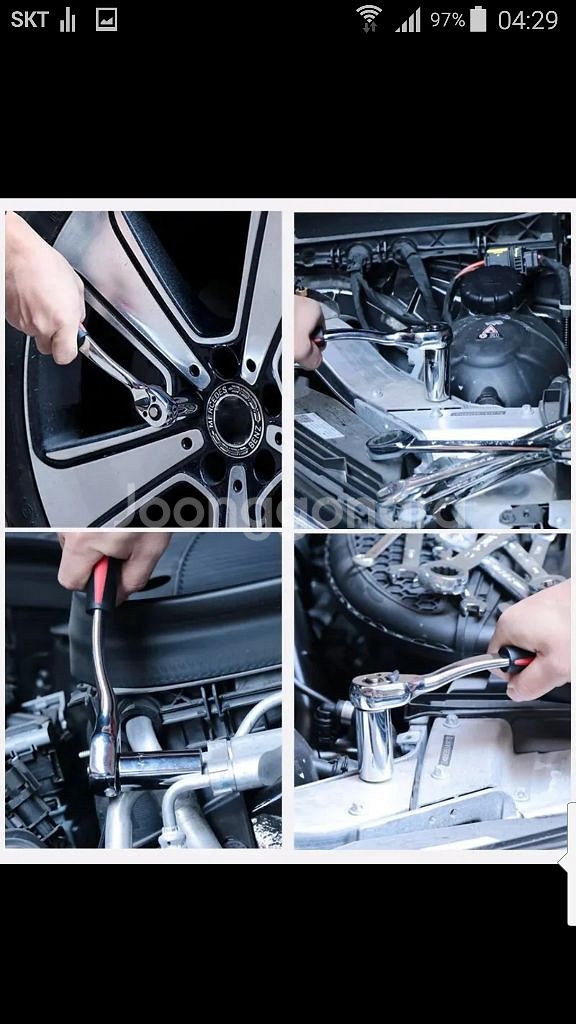 렌치 12세트 소켓 깔깔이 복스알 1/2 임팩 오토바이--5