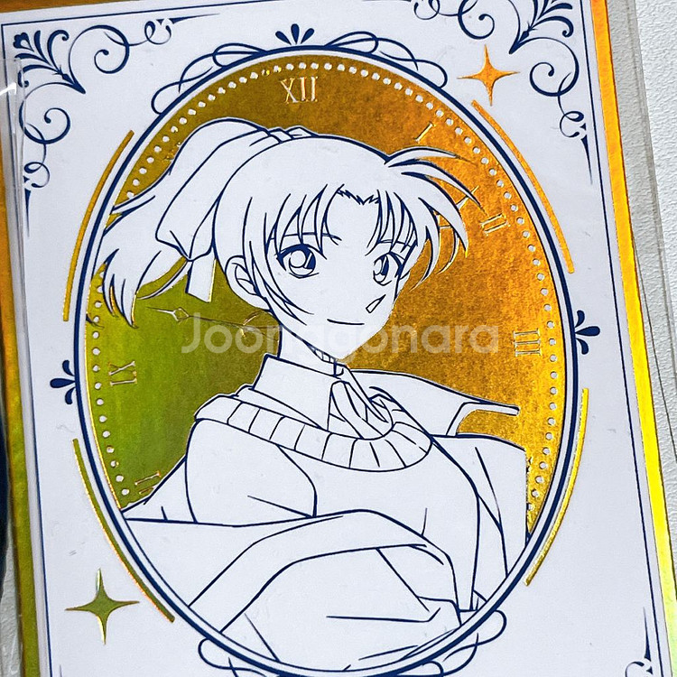 명탐정코난 토야마 카즈하 중국 상해 팝업 캔뱃지금박카드--1