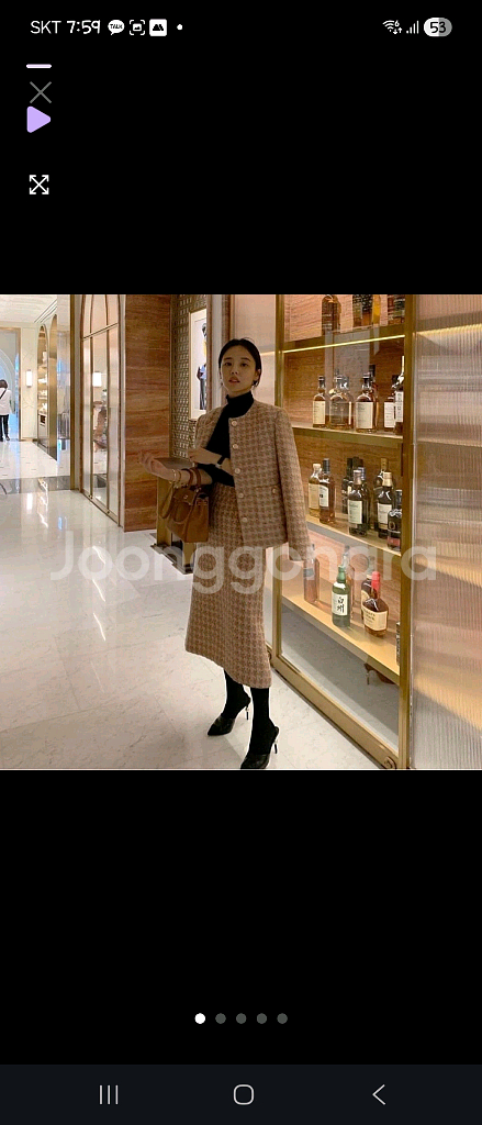 프레쉬라벨 제니 트위드치마 세트 셋업 m--0