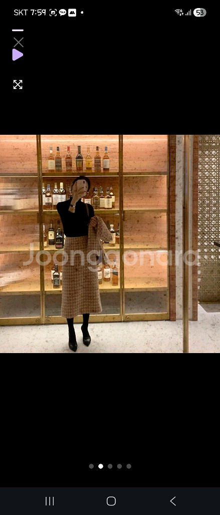 프레쉬라벨 제니 트위드치마 세트 셋업 m--1