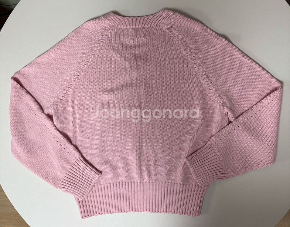 유메르 루 래글런 브이 니트 핑크--5