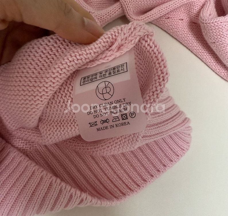 유메르 루 래글런 브이 니트 핑크--9