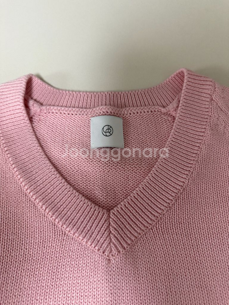 유메르 루 래글런 브이 니트 핑크--6