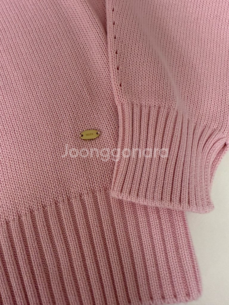 유메르 루 래글런 브이 니트 핑크--8