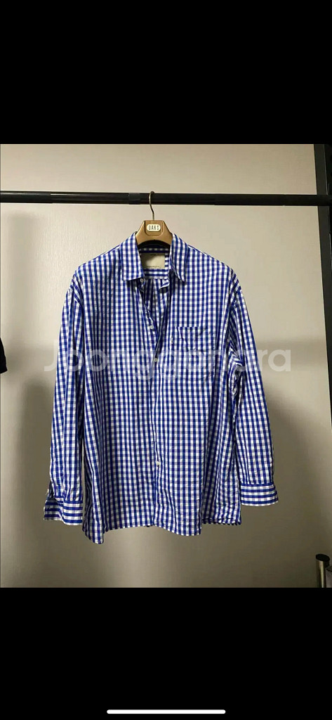 포터리 깅엄셔츠 블루--0