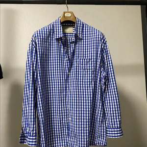 포터리 깅엄셔츠 블루