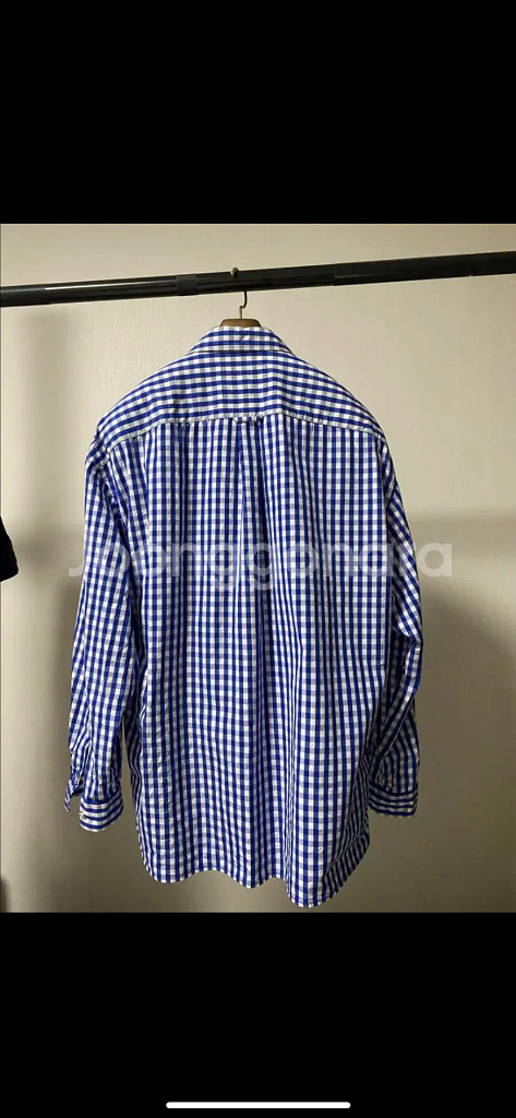 포터리 깅엄셔츠 블루--2