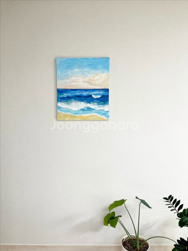 바다 해변 풍경 그림 액자--2