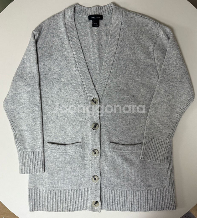 클럽모나코 울 혼방 가디건 XS 그레이--0
