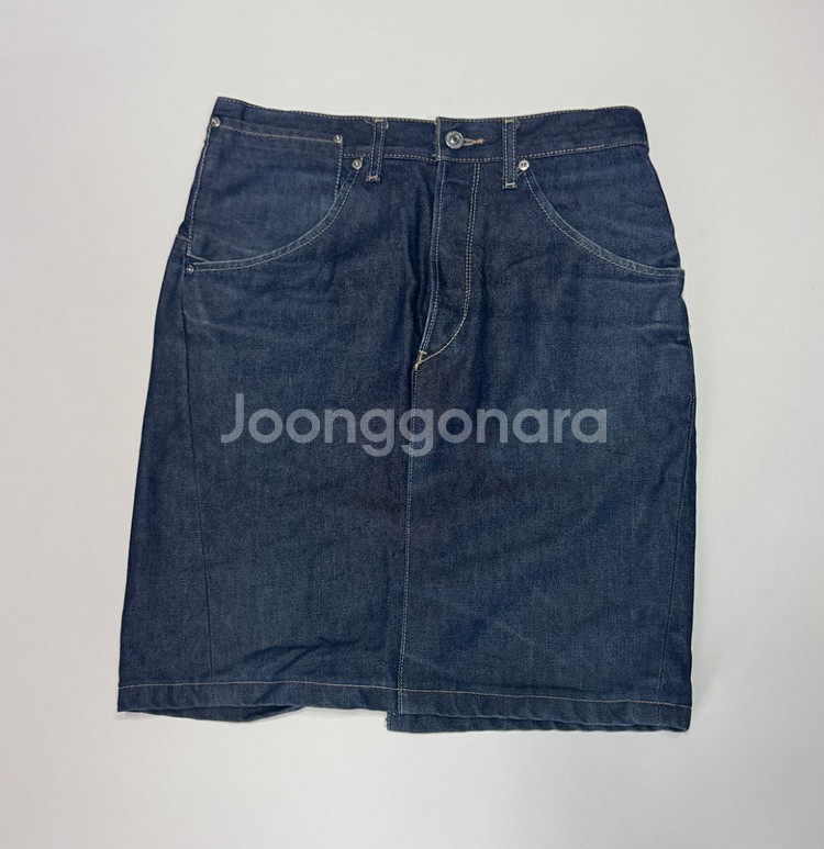 여성 리바이스 생지 데님 워싱 스커트 치마--0