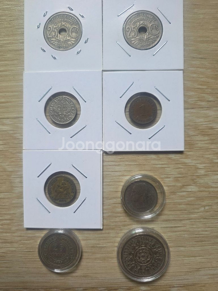 100년된 주화 5점 1950년대 주화 3점 일괄--0
