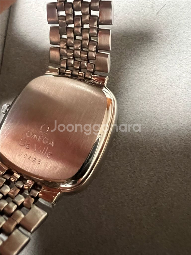 오메가 빈티지 스퀘어 사각 드빌 남녀공용 양각 로얄블루--1