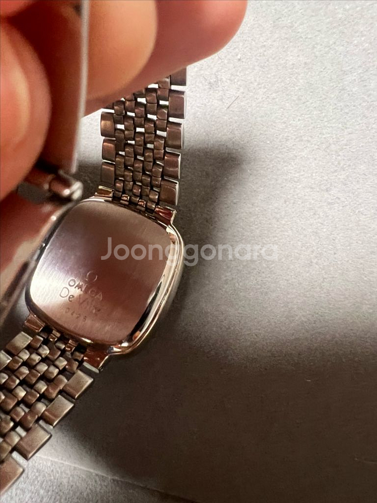 오메가 빈티지 스퀘어 사각 드빌 남녀공용 양각 로얄블루--4