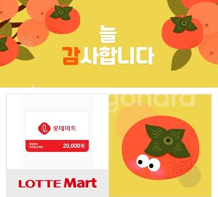 롯데마트 2만원 금액권 모바일상품권--0