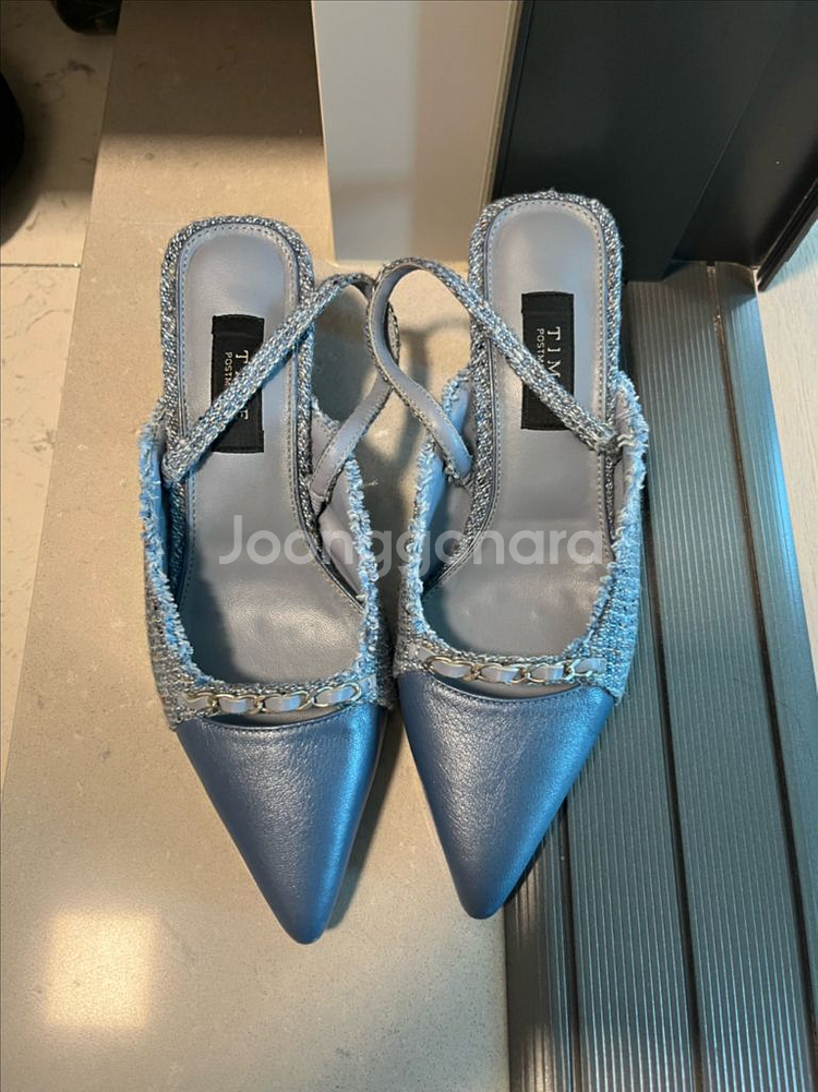 타임 트위드 슬링백 구두(230)--0