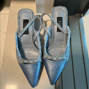 타임 트위드 슬링백 구두(230)