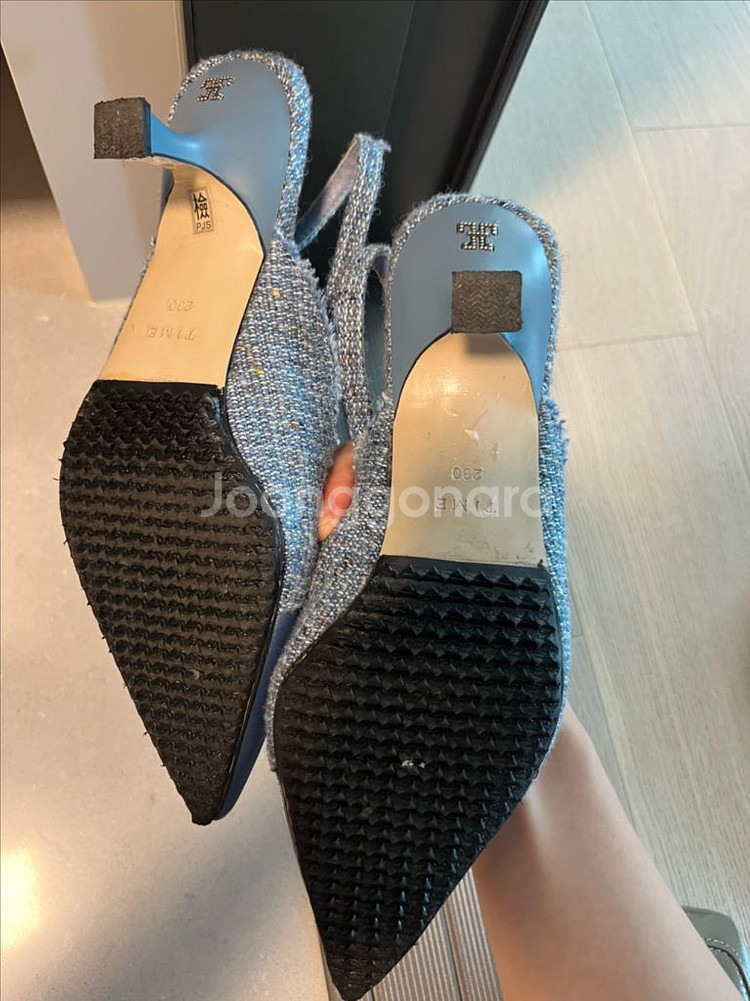 타임 트위드 슬링백 구두(230)--2