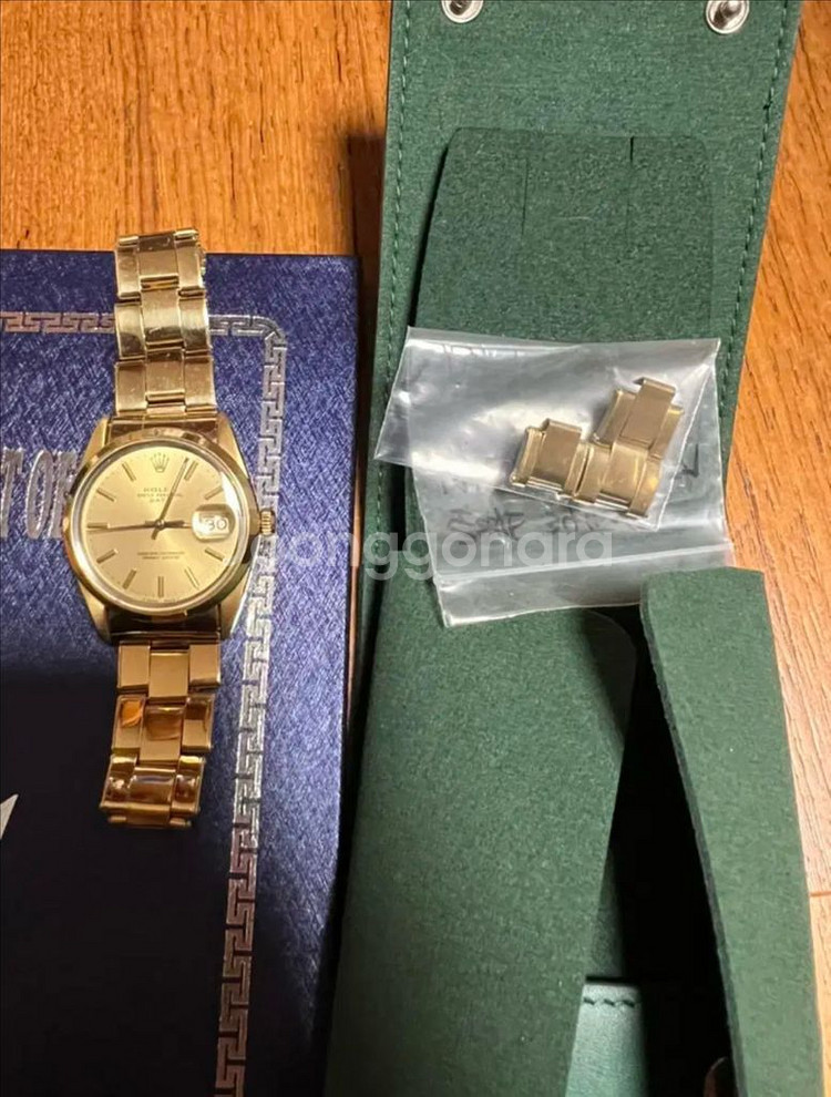 롤렉스 로렉스 1550 오이스터 데이트 캡골드 골드쉘--1