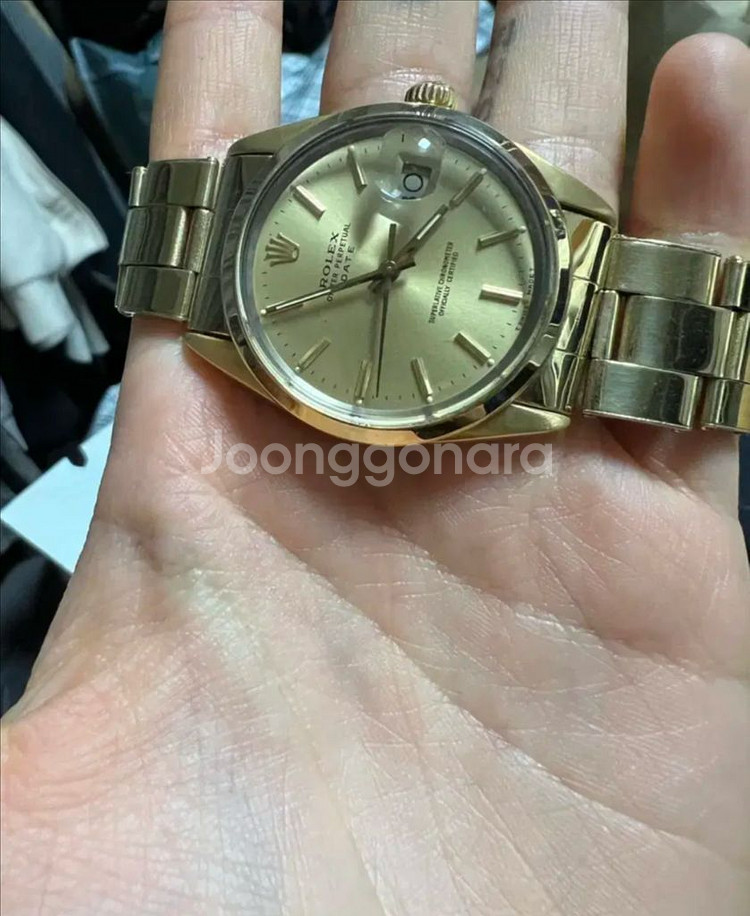 롤렉스 로렉스 1550 오이스터 데이트 캡골드 골드쉘--6