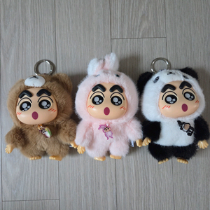 짱구 라부부 키링 인형(곰, 판다, 토끼) 일괄