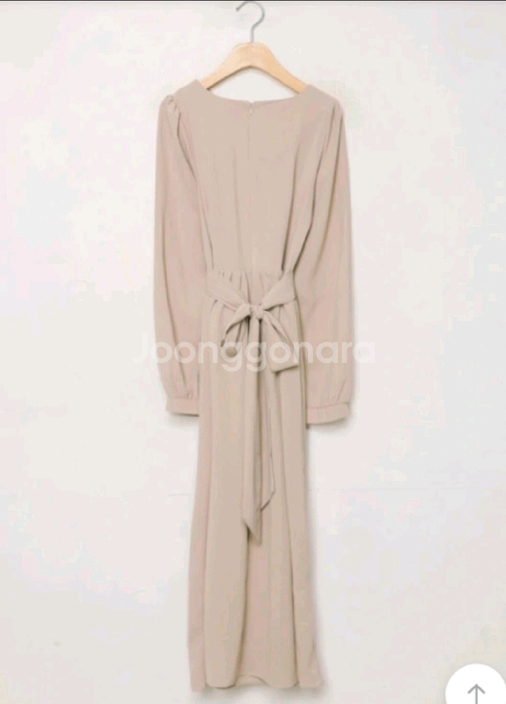 새제품) 허리 랩 쉬폰 원피스 / 랩 리본 롱 원피스--8