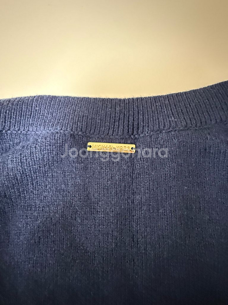 마이클 코어스 네이비 롱 가디건 xs--4