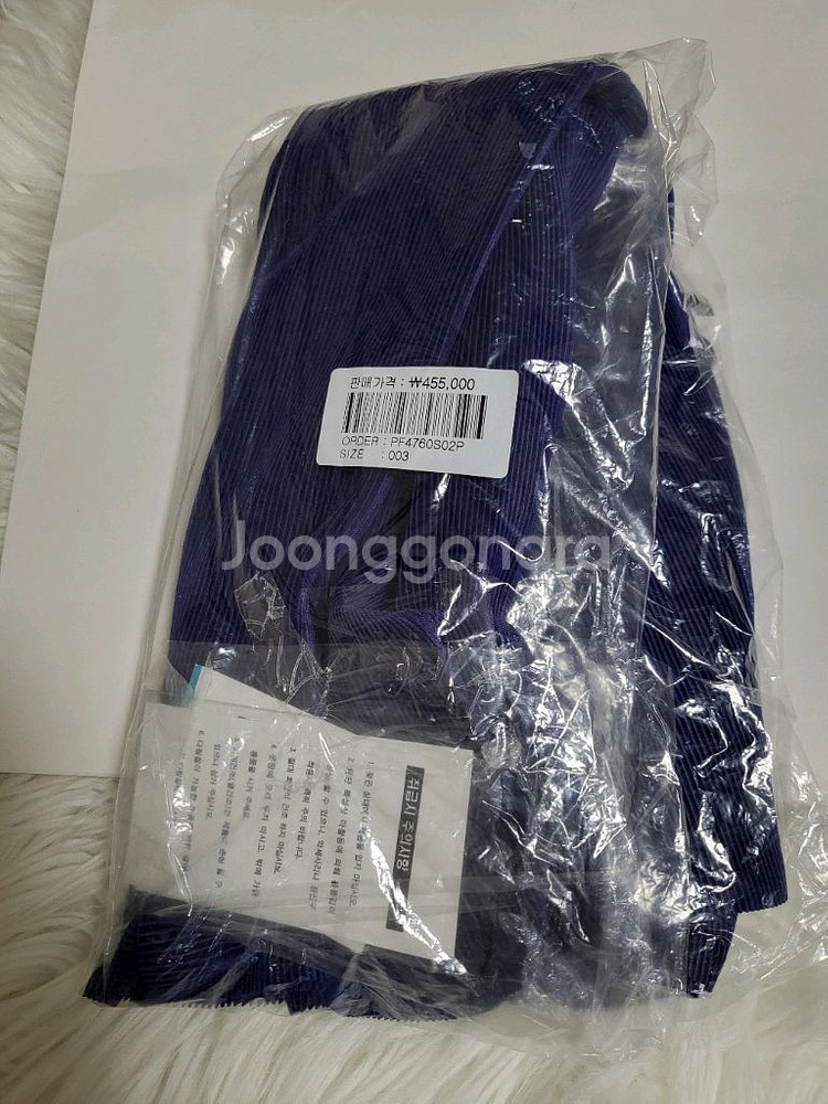 플리츠플리즈 탑 하이넥 미스트 탑 다크블루 3사이즈--7