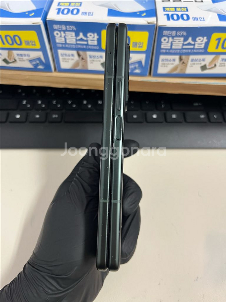 갤럭시Z폴드3 256G 그린 S급!--4