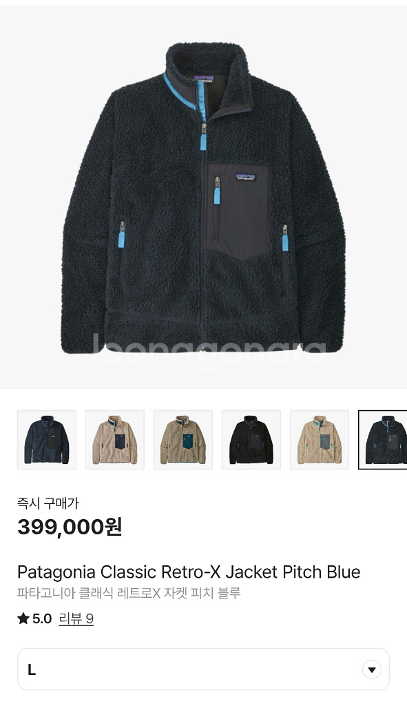 파타고니아 클래식 레트로X 자켓 피치 블루 남성 L--3