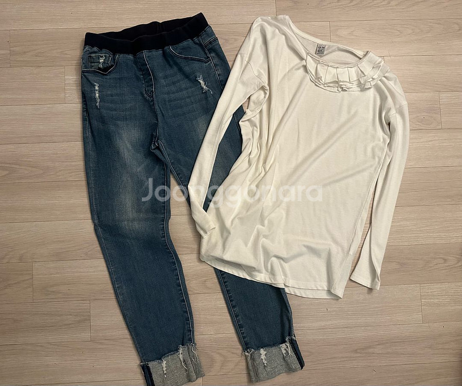 160정도 일괄 자라키즈 164티셔츠 SOIE 롤업데님--0