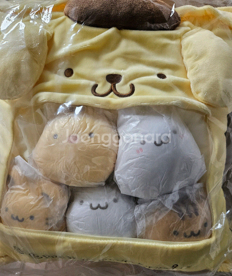 산리오폼폼푸린동글동글만마루시리즈쿠션판매팀푸린머핀--1