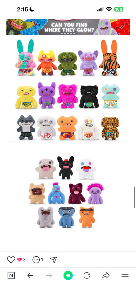 새거) 퍼글러 중형인형 이빨인형--1