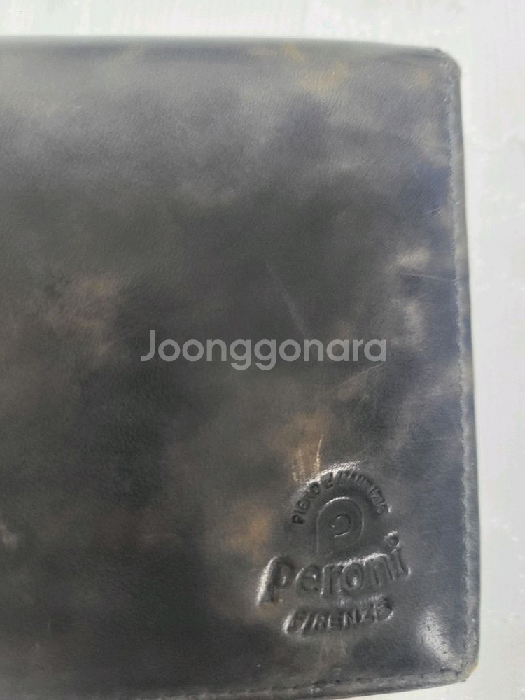정품 이태리 페로니 남성 베지터블가죽 장지갑 타닌공법으--1