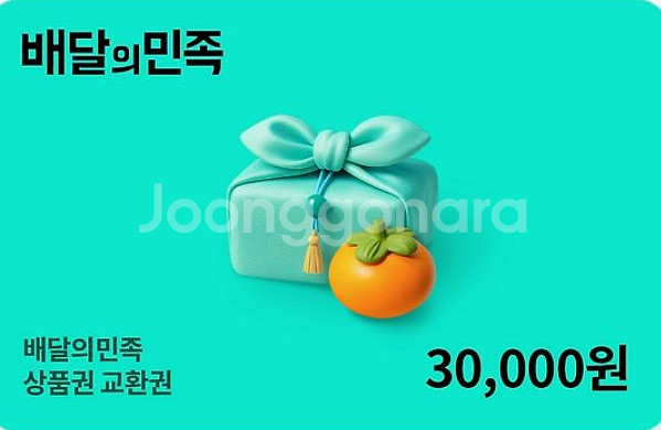배달의민족 상품권 3만원권--0
