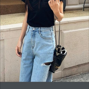 MNQM 컷아웃 데님 반바지 34 새상품