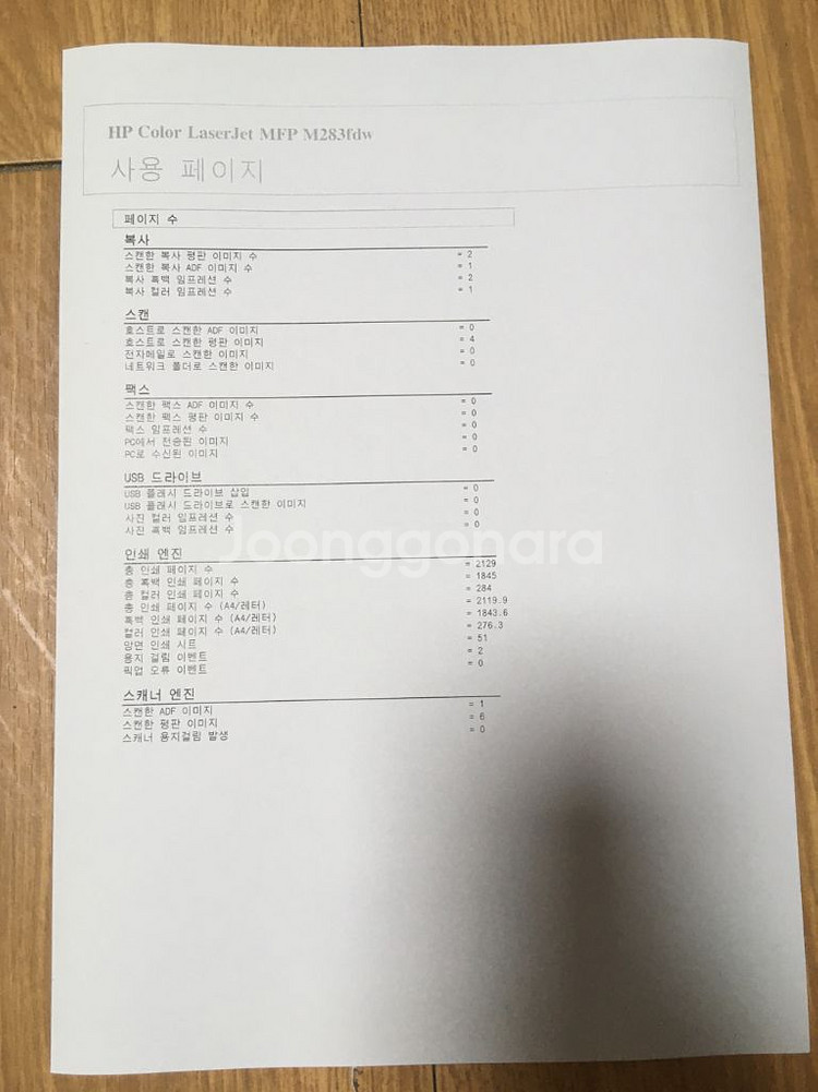 HP컬러레이저 복합기 -M283fdw 택포20--8